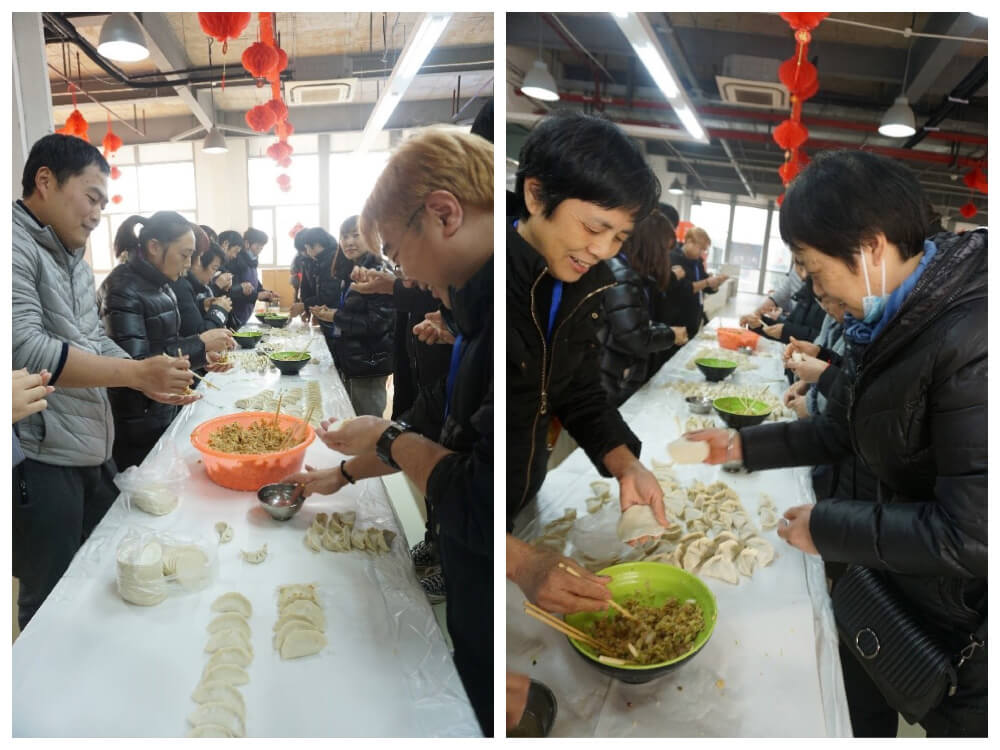 除夕当天举行“包饺子，迎除夕”活动